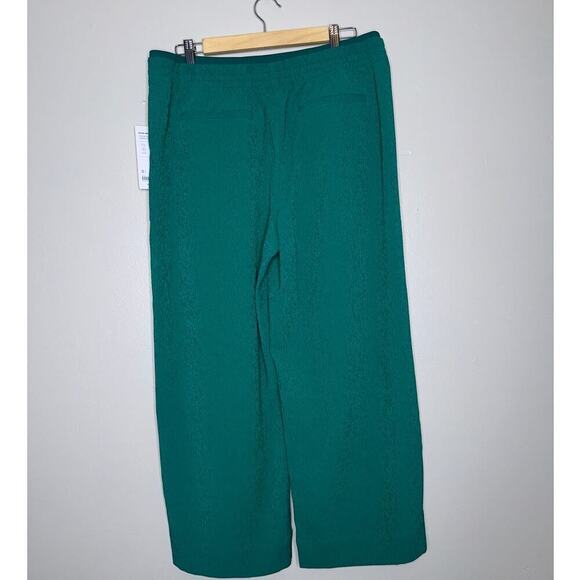 Athleta NWT Echo Wide Crop Pant 3/4 Cropped Turquoise Green Size 14 Plus - Picture 7 of 7
